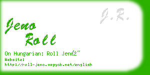 jeno roll business card